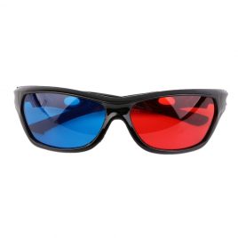 New Universal 3D Vision Black Frame Plastic Glasses