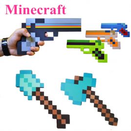 Minecraft Foam Toys – Sword, Pickaxe, and Guns